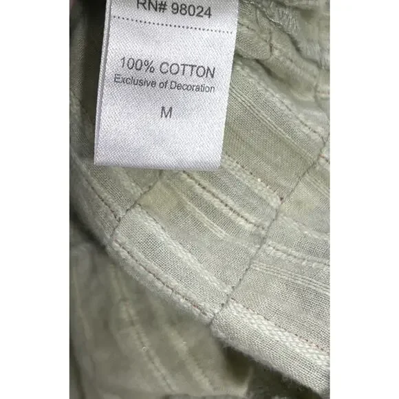 Love The Label Anthro Ruffled Full Sleeve Top Blouse M Green Fairy Romantic - Picture 5 of 9